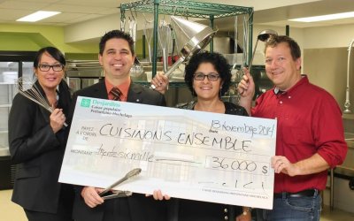 SOMME DE 36 000 $ POUR CUISINONS ENSEMBLE OFFERTE PAR LA CAISSE DESJARDINS PRÉFONTAINE-HOCHEALA